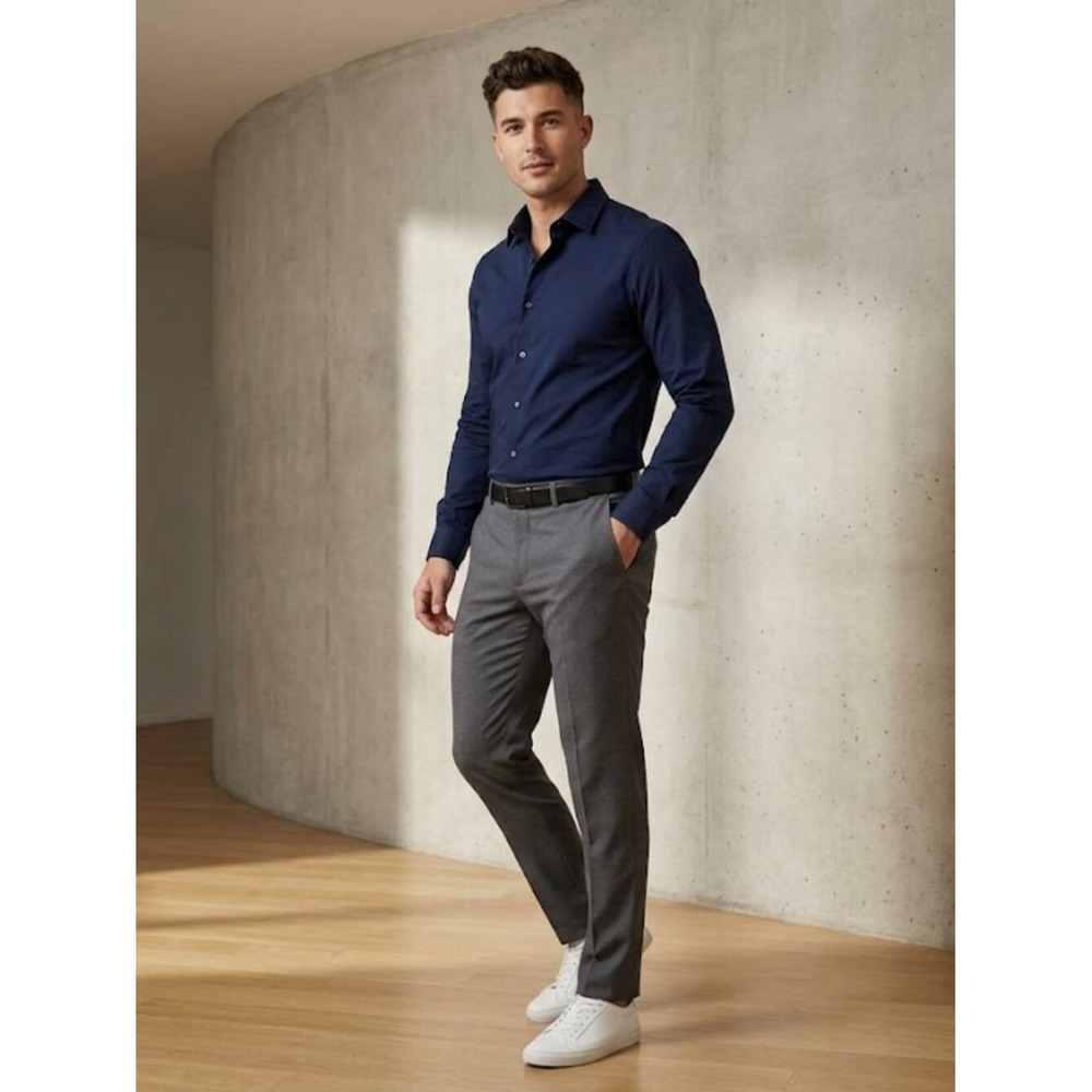 Express Gray Men's Slim  Wrinkle Resistant Pants‎ 32x34
